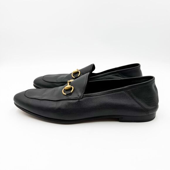 Gucci Horsebit Brixton Loafers Collapsable Heel Black Leather US Men’s 9 - Picture 5 of 14